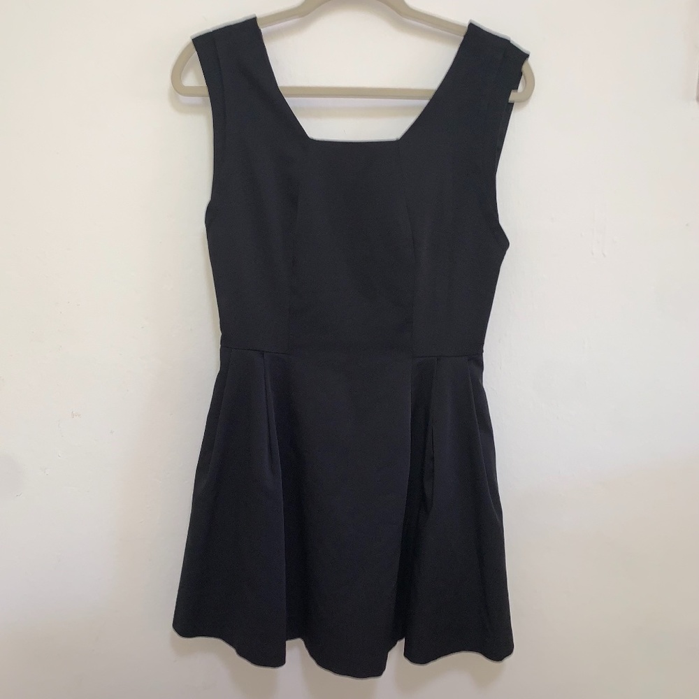 Zara Black Sleeveless Party Mini Dress, Size M